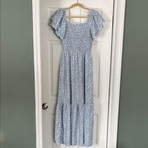 Floral Blue Maxi Dress